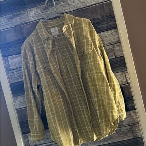 Billabong Yellow Plaid Women's Top
